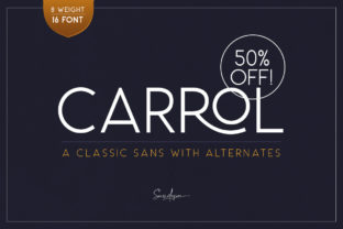 Carrol Family: A Versatile Sans Serif Font for Handmade Labels, Invitations, and Shop Branding