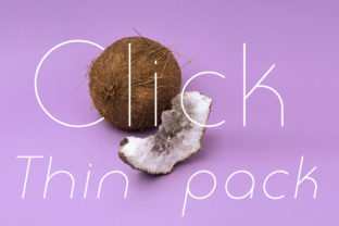 Click Thin Pack: A Delicate Sans Serif Font for Handmade Labels and Elegant Typography